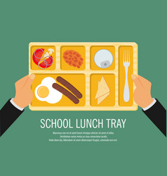 Hand Holding A School Lunch Tray