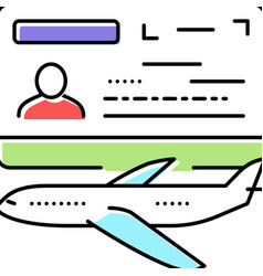 Transit Visa Color Icon