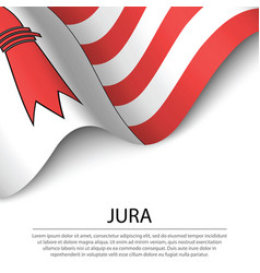 Waving Flag Of Jura Is A Canton Of Switzerland