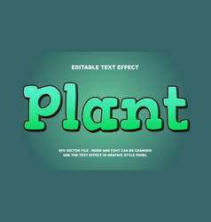 Editable Text Effect Plant 3d Template