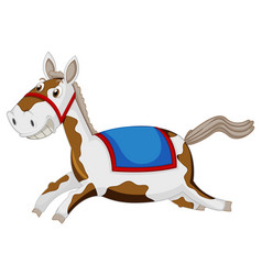 Running Horse Cartoon On White Background