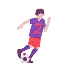 Child Boy Or Teenage Soccer Player In Team Uniform