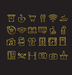 Gold Wayfinding Icons Set