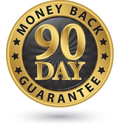 90 Day Money Back Guarantee Golden Sign