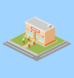 Isometric Building Of A Shop