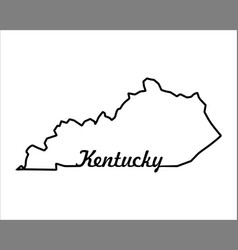 Us State Map Kentucky Outline Symbol