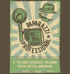 Poster Design With Of Paparazzi Equipment