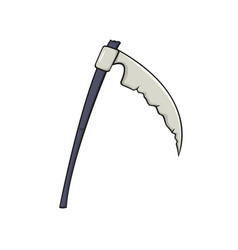 Cartoon Scythe On White