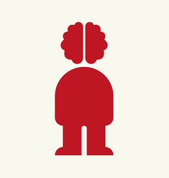 Human Brain Logo Design Concept With Human Body