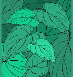 Seamless Floral Pattern With Green Leaves