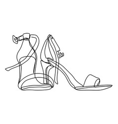 Shoes Woman Line Art Summer Womens