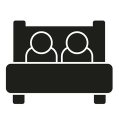 Couple Sleep Problems Icon Simple Stress