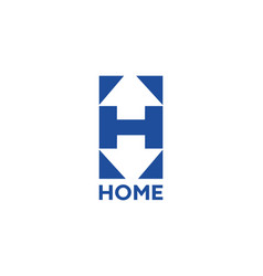 Letter H Negative Space Logo