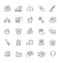 Outline Line Web Icon Set Feeding And Care