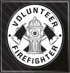 Volunteer Firefighter Label