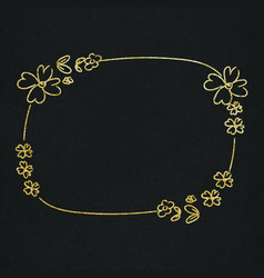 Gold Effect Floral Border