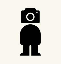 Human Camera Logo Design Concept With Human Body