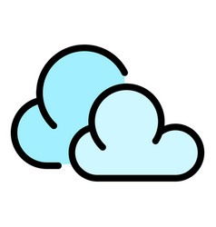 Misty Cloud Icon Color Outline