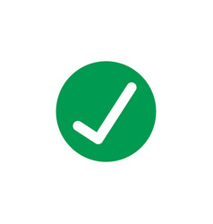 Tick sign element green checkmark icon isolated Vector Image