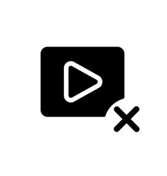 Delete Video Black Glyph Ui Icon