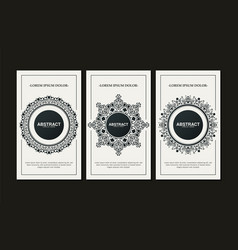 Flat Border Circle Pattern Card Design