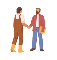 Businessman And Farmer Shaking Hands