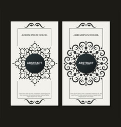 Flat Border Circle Pattern Card Design