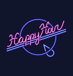 Happy Hour Neon Sign Design Template