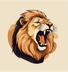 Lion Head Isolated On White Background