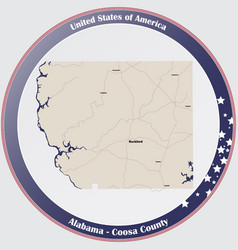 Map Coosa County In Alabama