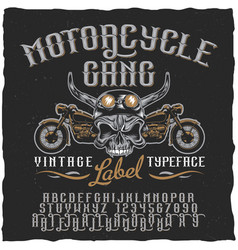 Motorcycle Gang Label Typeface Poster