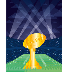 Superbowl Sport Poster With Balloon Trophy