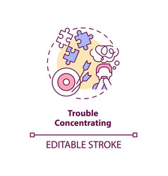 Trouble Concentrating Concept Icon