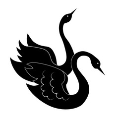 Abstract Flying Swan Logo Couple Tattoo