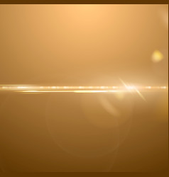 Gold Anamorphic Lens Flare Lighting Effect