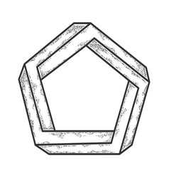 Penrose Impossible Pentagon Sketch