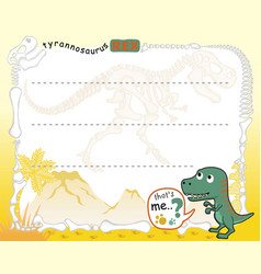 Frame Border Of Dinosaur Cartoon For Kids