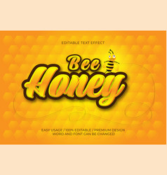 Honey Bee Text Effect With Graphic Style