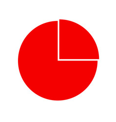 Red Round Pie Chart Icon