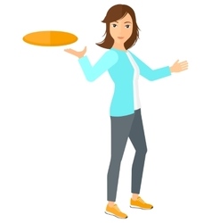 Woman Playing Frisbee