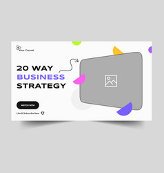 Creative Business Strategy Video Thumbnail Design