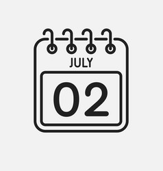 Icon Page Calendar Day - 2 July