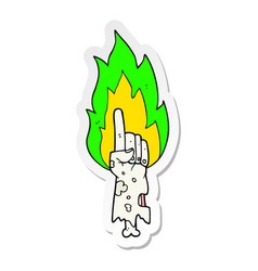 Sticker Of A Cartoon Pointing Zombie Hand