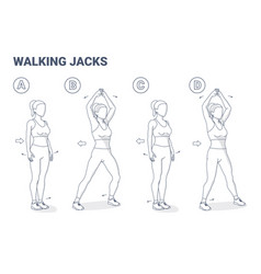 Walking Jacks Exercise Women Workout Guidance