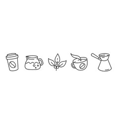 Coffee Icon Set Editable Outline Stroke