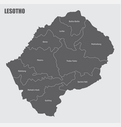 Lesotho Administrative Map