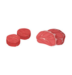 Meat With Marbled Beef Slab As Foodstuff From