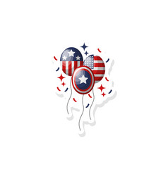 United States Flag Balloon Sticker