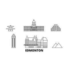 Canada Edmonton Line Travel Skyline Set