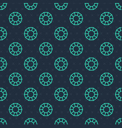 Green Line Diamond Icon Isolated Seamless Pattern